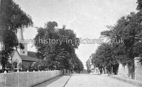 St Mary's Church and The King's Head, Chigwell, Essex. 1906